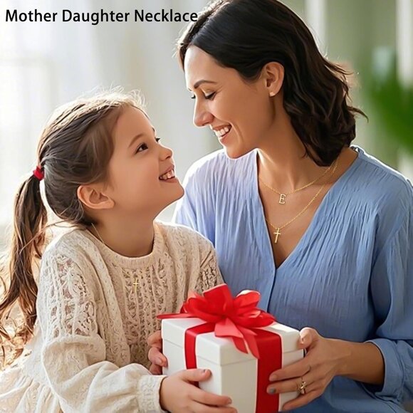 Personalized Layered Cross & Initial Necklace - Dainty Christian Jewelry - Picture 4 of 6